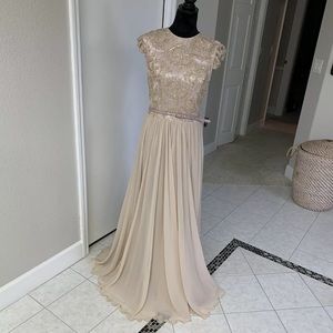Silk and lace evening dress